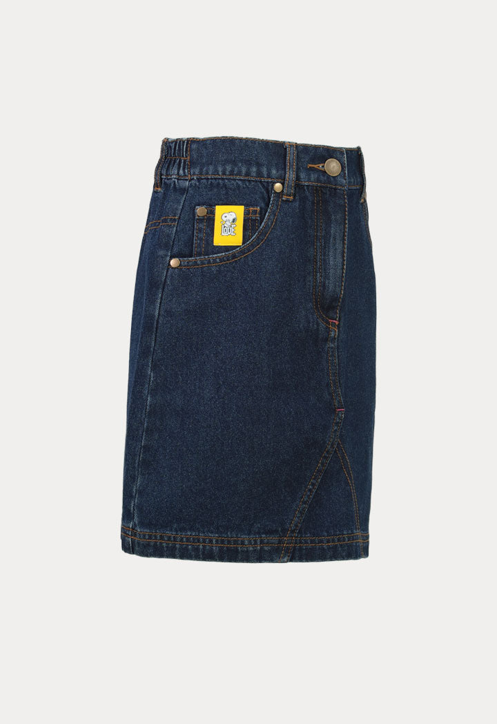 Peanuts Snoopy Elasticated Back Denim Skirt