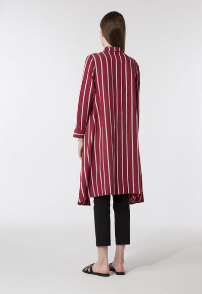 High-Low Striped Shirt