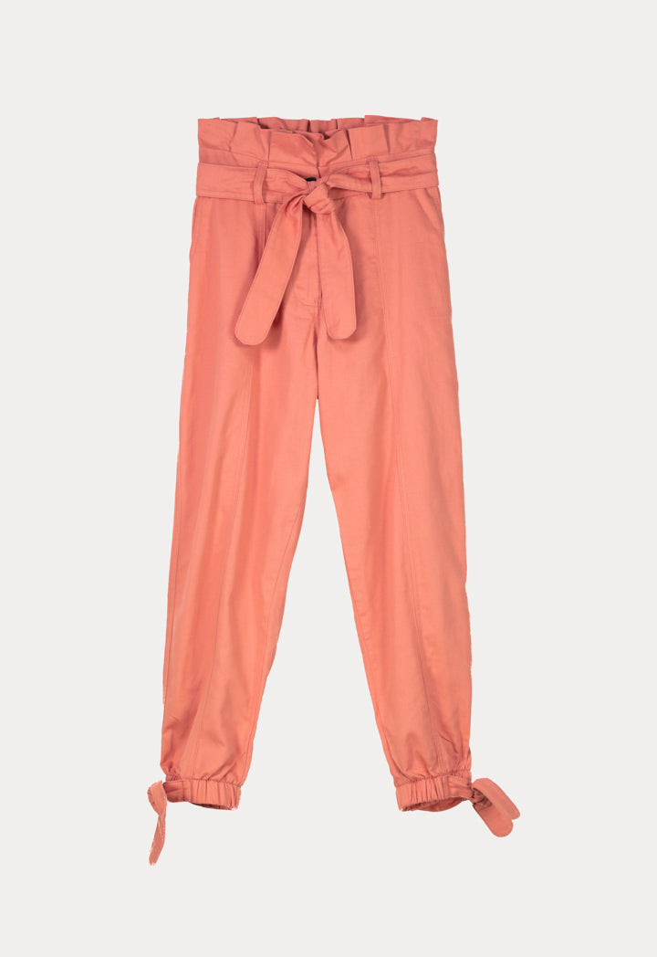 Solo Colored Seamed Tie Trouser