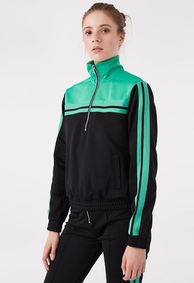 Color Block Track Top