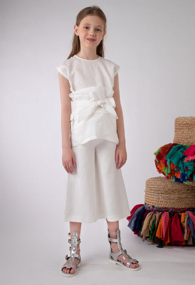 Straight Fit Linen Culottes