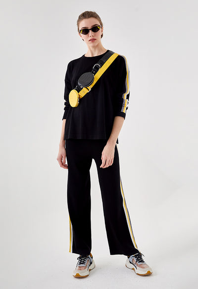 Knitted Side Tape Contrast Trouser