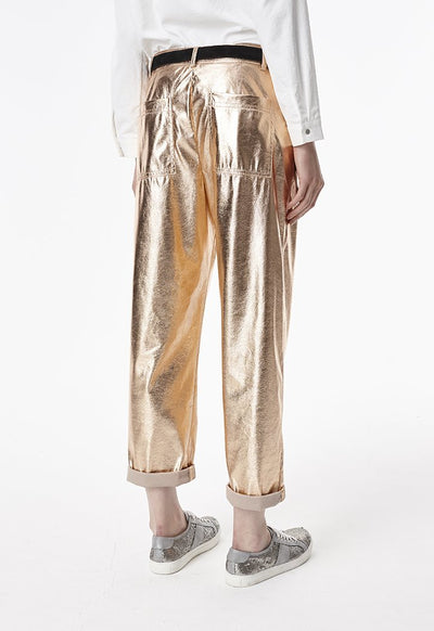 Metallic Coated Pants - Fresqa