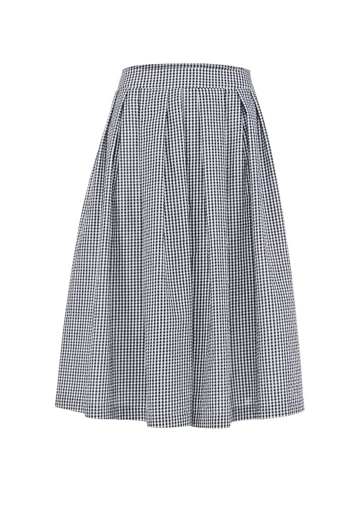 Check Pleated Culottes