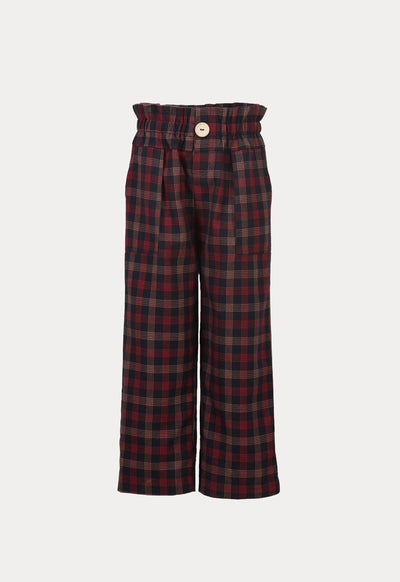 Wide Elasticated Check Pants