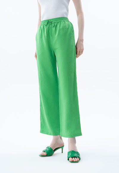 Linen Solid Trouser With Lining