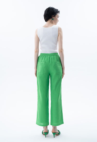 Linen Solid Trouser With Lining