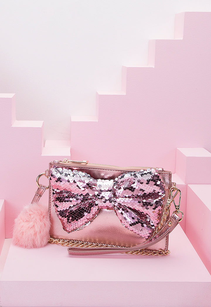 Sequin Bow Knot Shoulder Bag