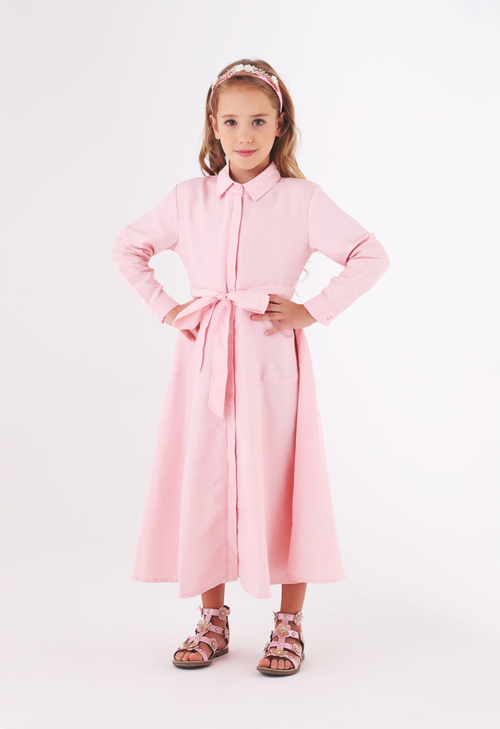 Button Down Belted Shirt Dress