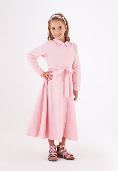 Button Down Belted Shirt Dress