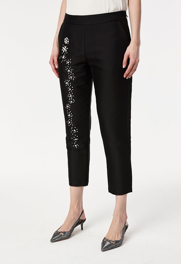 Stone Embellished Pants