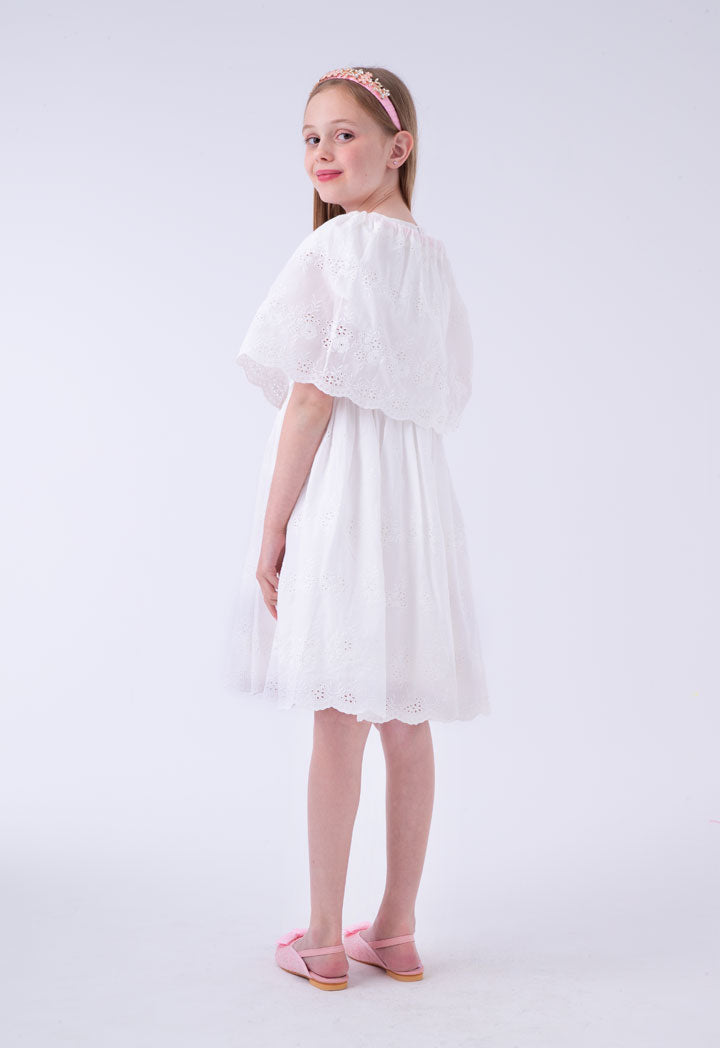 Schiffli Overlay Dress