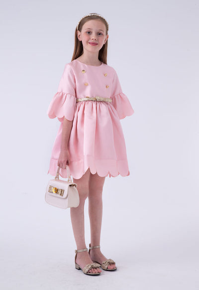 Scallop Hem Cute Dress