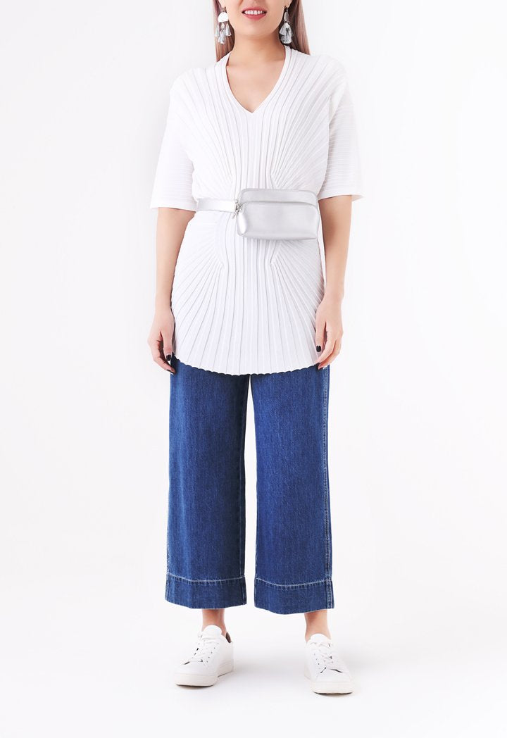 Embossed Pattern Knit Top