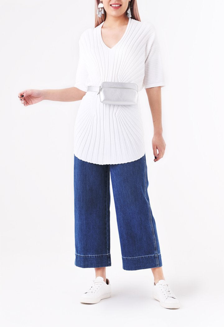 Embossed Pattern Knit Top