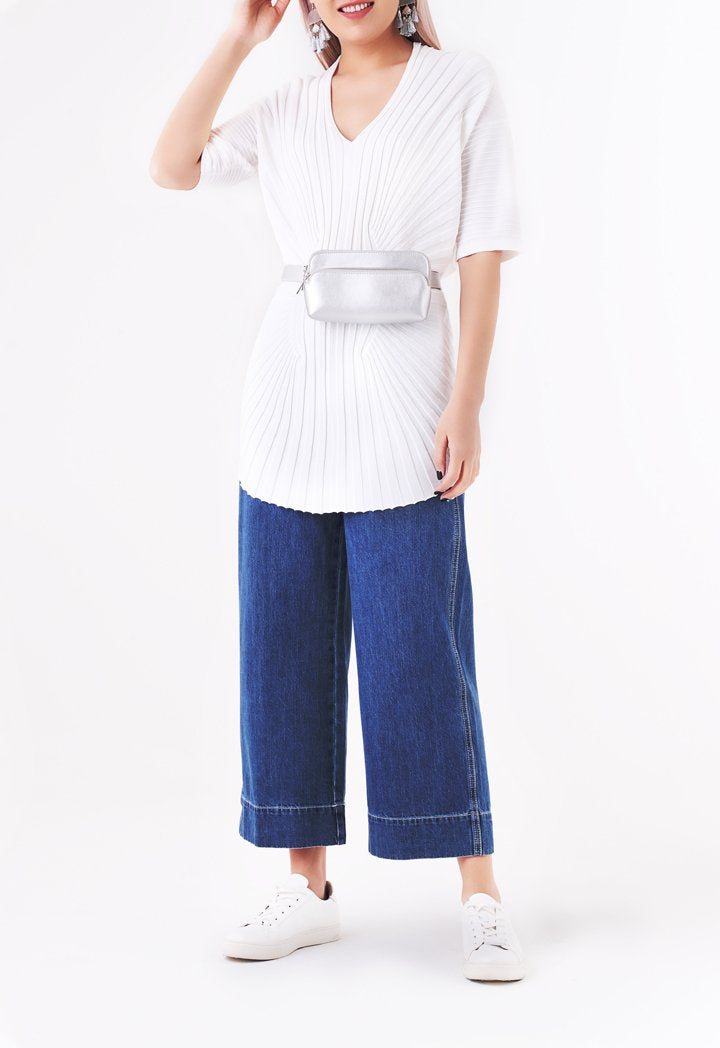 Embossed Pattern Knit Top