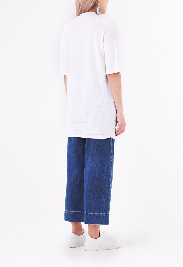 Embossed Pattern Knit Top