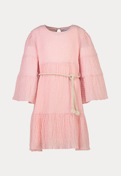 Seersucker Smock Tiered Dress