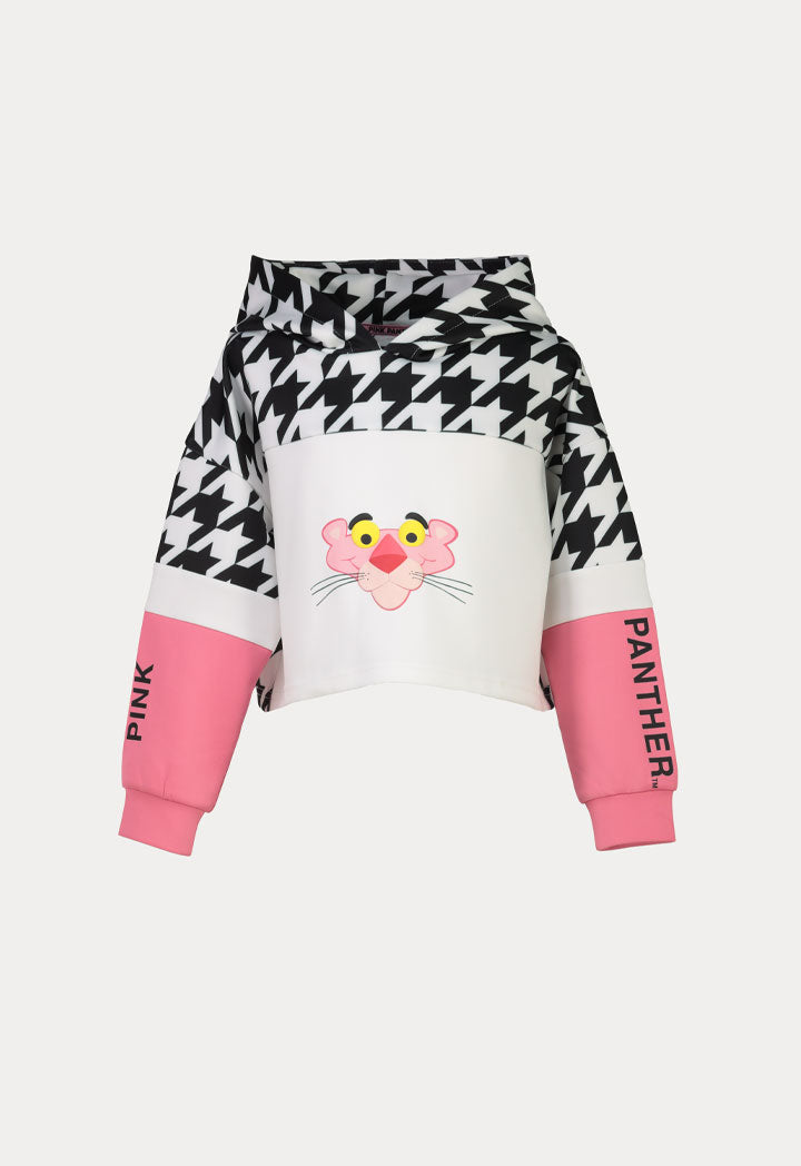 Pink Panther Color Block Hoodie Blouse