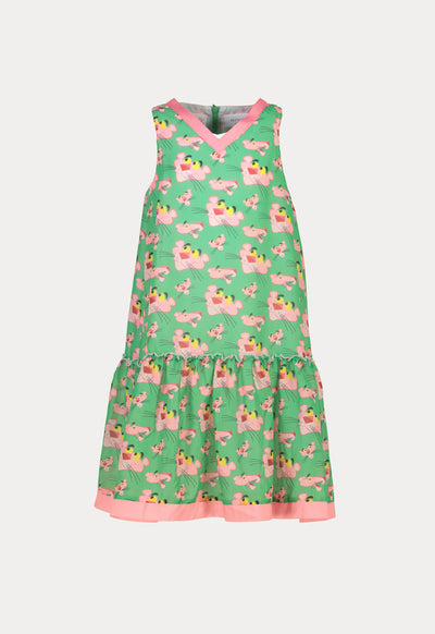 Pink Panther Printed Sleeveless Dress