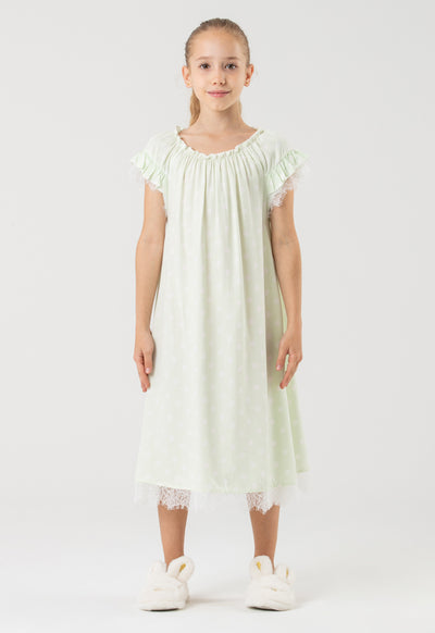 Polka Dots Ruffle Frill Sleep Dress