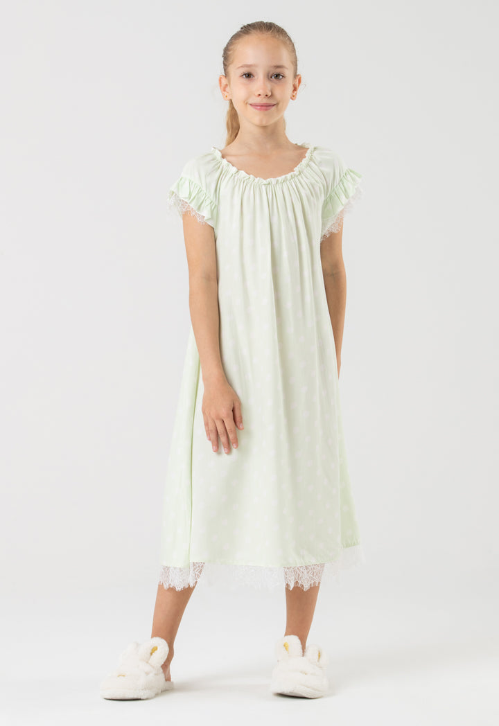 Polka Dots Ruffle Frill Sleep Dress