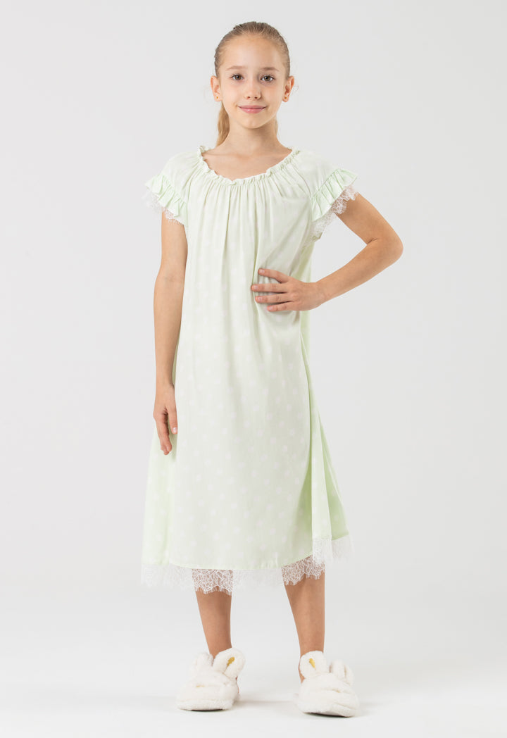 Polka Dots Ruffle Frill Sleep Dress