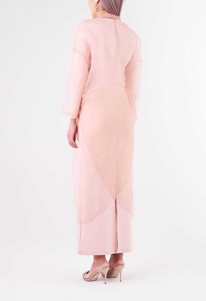 Overlap Organza Long Top